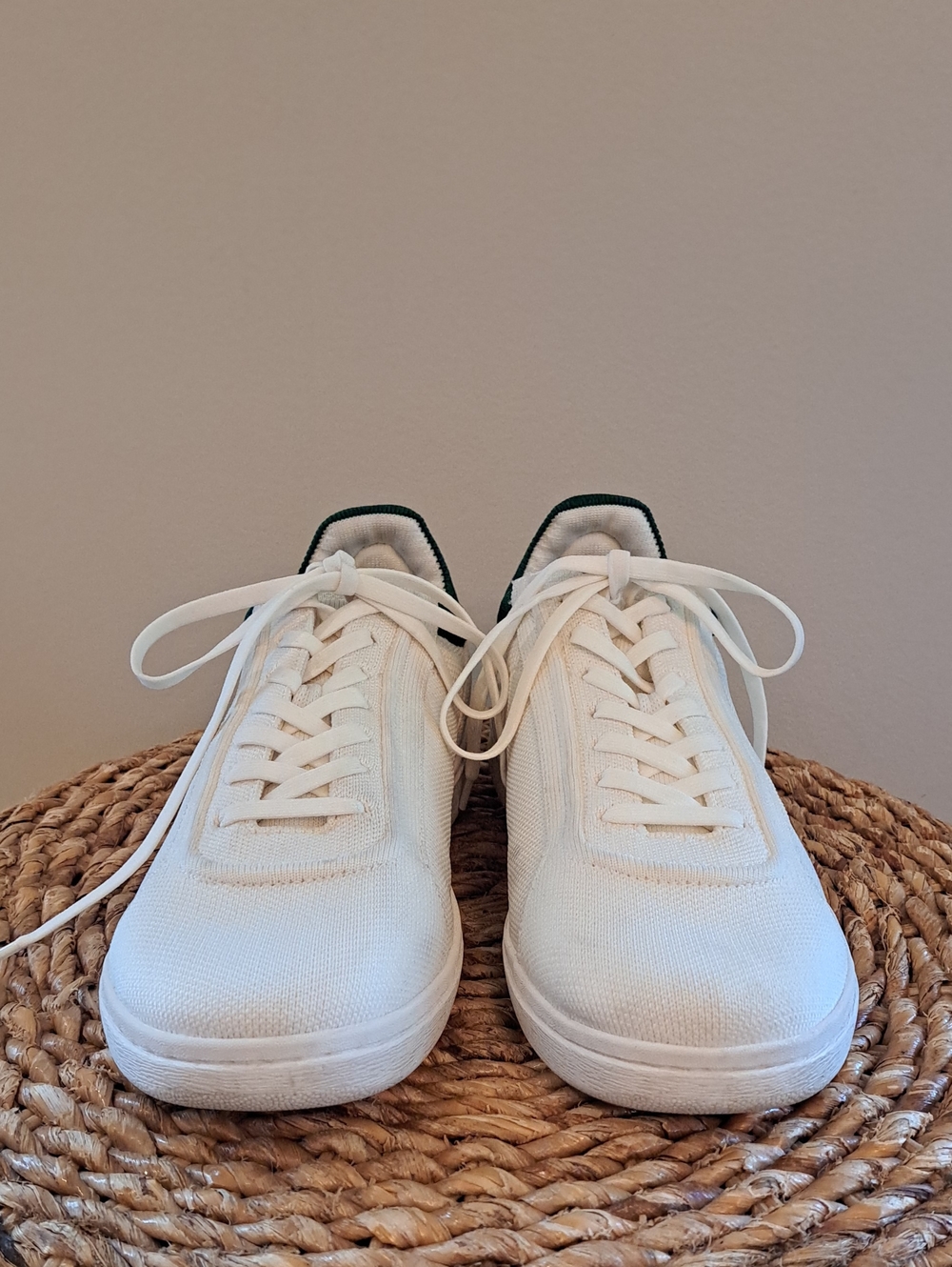Vivaia Unisex V Prime Athleisure/Preppy White/Green Knit Sneakers EU41/M8/W9.5 - Picture 3 of 8